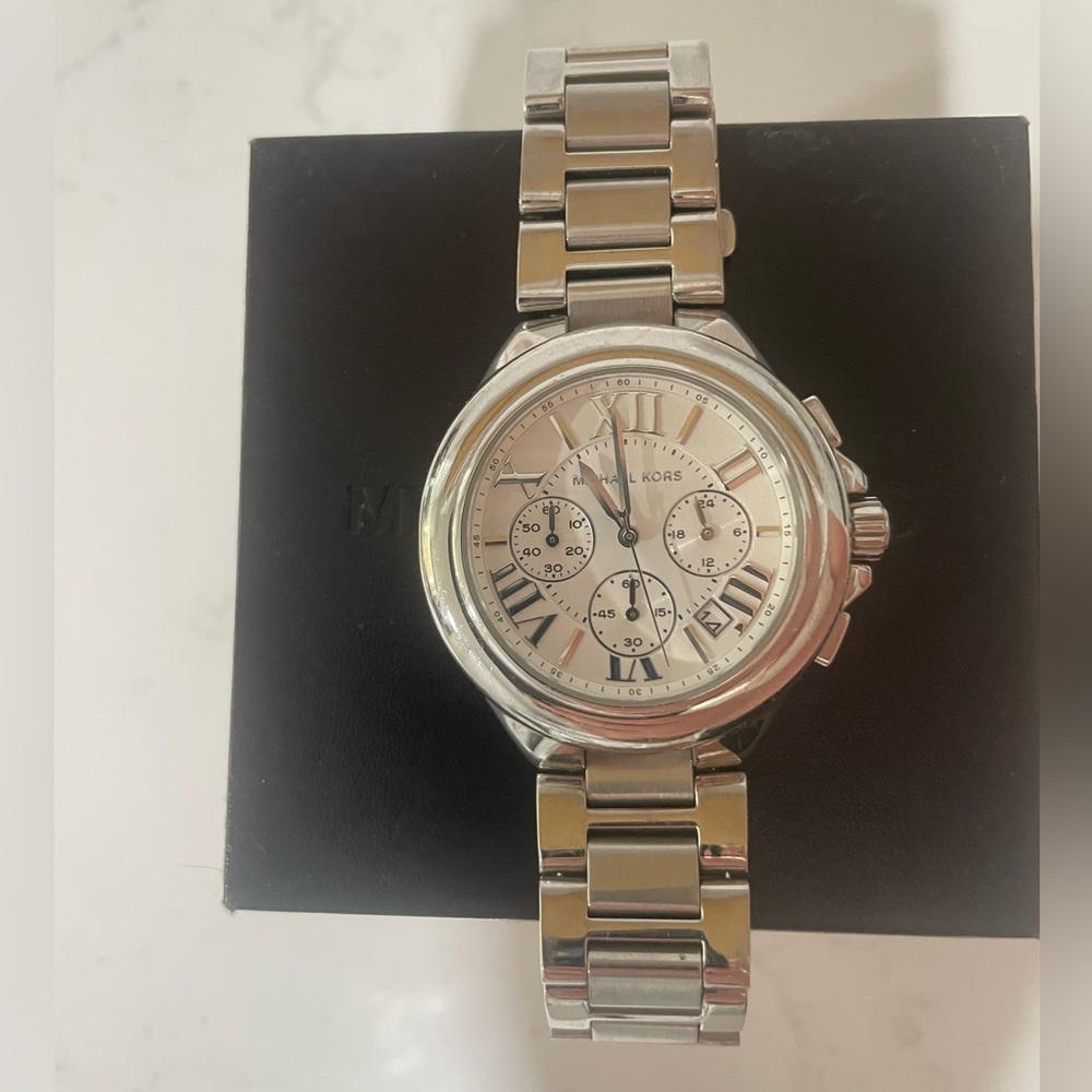 MICHAEL KORS Women’s Silver Chronograph Watch